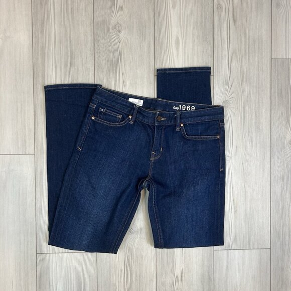 Women’s GAP 30T 30 Tall Real Straight Jeans Dark Wash 364618 - Picture 1 of 12